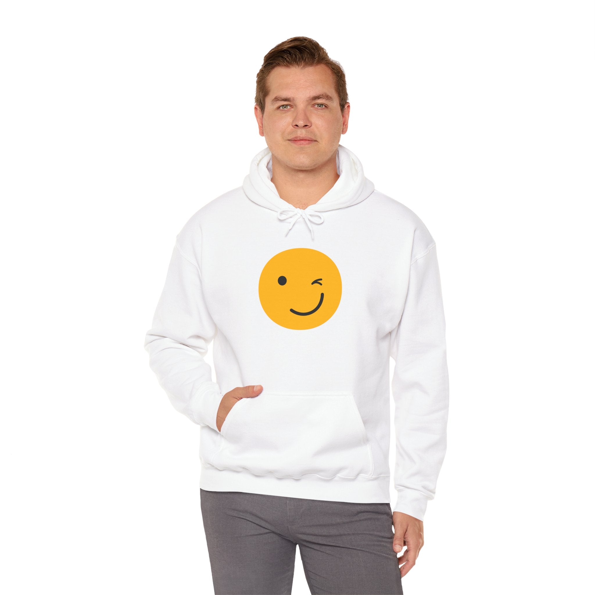 Smiley Face Unisex Hooded Sweatshirt - Fun and Cozy